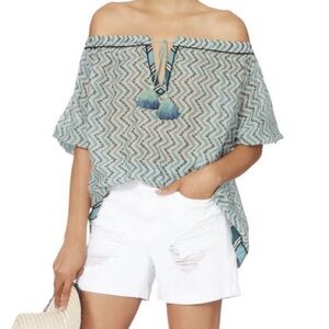 NWT TALITHA INTERMIX CHEVRON OFF SHOULDER TOP XS